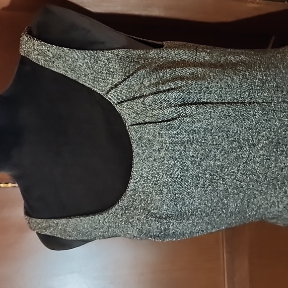 ANN TAYLOR Heathered Wool Blend Sleeveless Sheath Dress With Accents Size 6 - Picture 2 of 7